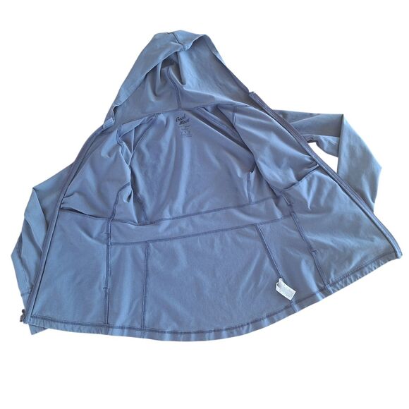 Life Is Good Activewear Good Move Full Zip Hooded Gray Jacket Semi Fitted Peru - Picture 11 of 16